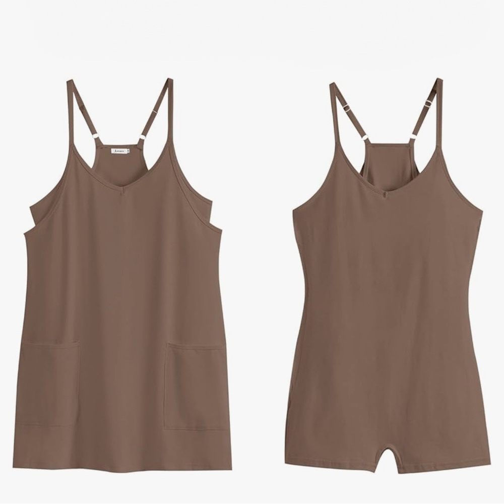 3 Colors Available! Prinbara Womens Athletic Romper with Attached Shape-wear - Picture 2 of 6